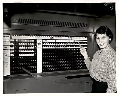 LG987 1956 Original Photo VINTAGE AMERICAN VOTING MACHINE US POLITICAL HISTORY • $20