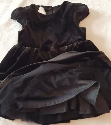 £3 • Buy Girls Black Casual Dress 12-18 Months H&M 3 Layers Skirt