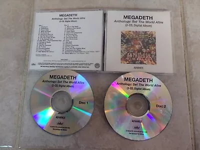 Megadeth Anthology Set The World On Fire Advance Promo Rare Out Of Print • $3.25