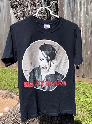 Vintage Marilyn Manson T-Shirt Metal Rock Punk Goth Band Tee Small RARE Y2k • $35.04