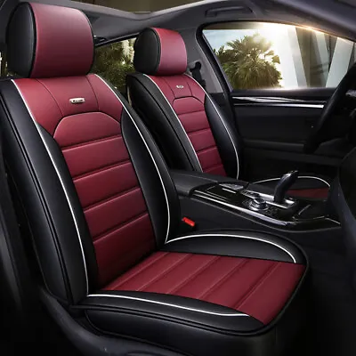 5 Layer Car Seat Cover Full Set Waterproof Leather Universal For Sedan SUV Truck • $64.99