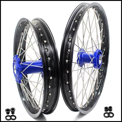 KKE 21/18 Enduro CNC Wheels Rims Set For TM 2015-2020 EN125-300 MX 125-300 Blue • $769