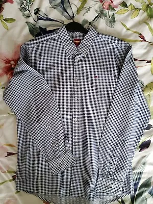 Men's Merc London Long Sleeve Shirt Size Medium Blue/white • £4.50