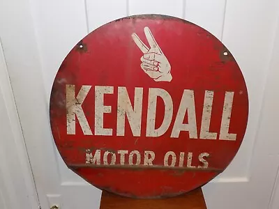 Vintage Kendall Motor Oils Metal Double Sided Sign • $355