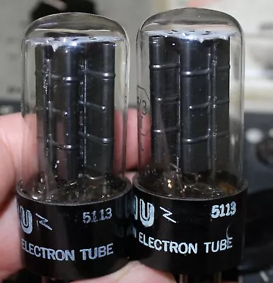 Vintage Nu 5y3gt Tubes Set Of 2 Matched Black Plate Tested Strong • $49.99