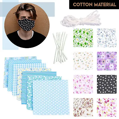 DIY Face Mask Kit Dustproof Covering Mouth Shield Reusable Washable Adults Kids • £1.69