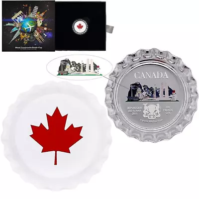 2021 Chad 6 Gram World Landmarks - Canada Bottle Cap Proof Silver Coin .999 Fine • $35.52