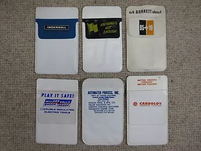 Vtg Pocket Protector Lot Of 6 Advertising Barrett GE Carboloy Millers Falls • $12.99