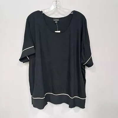 J. Jill Black And White Short Sleeve Shirt Size 2X NWT • $9.99