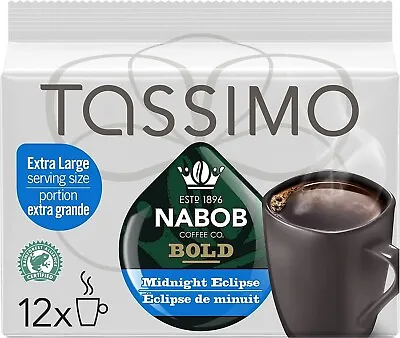 4 X Tassimo Nabob Bold Midnight Eclipse Coffee T Discs Pods 12 Count FRESH • $47.49