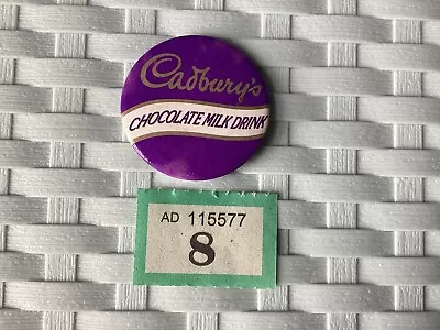 Vintage Cadbury's Chocolate Milk Drink Pin Badge Retro Collectable • £1