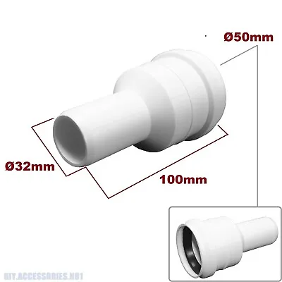 £4.59 • Buy 50 To 32 Mm Pipe REDUCER CONNECTOR Push Fit Waste Water Soil Coupler Extender