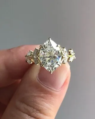 3Ct Marquise Lab-Created Diamond Women's Anniversary Ring 14k Yellow Gold Plated • $89.24