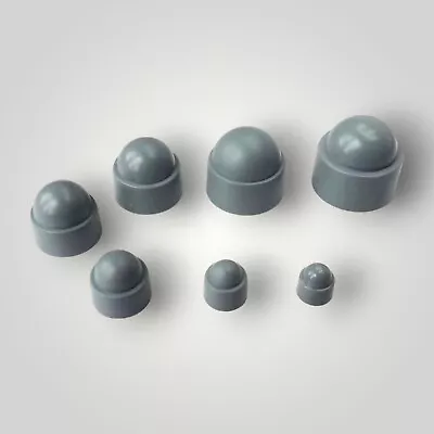 Plastic Nut & Bolt Cover Caps For Hexagon Nuts Bolts Screws/ Grey • £3.45