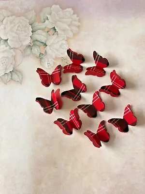 25 Mackintosh Clan Tartan 3d Butterfly Wedding Confetti Burns Night Table Decor • £4.25