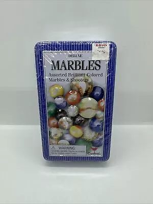 NEW Cardinal Collection Deluxe Marbles In Tin Box - Over 160 Marbles + Shooters • $9.99