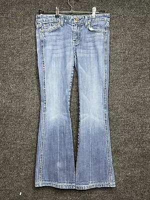 7 For All Mankind Jeans Womens 31x26.5 Blue Denim Bootcut Outdoor Pants Ladies • $14.95