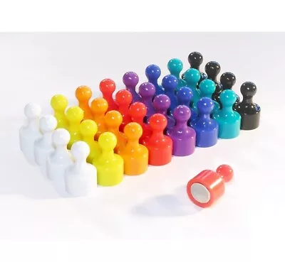 7 Strong Fridge Magnets Large Magnetic Push Pins For Glass Memo Board Skittle • £7.99