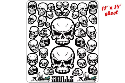 RC Skull Stickers Decal Sheet For 1/8 1/10 Short Course Buggy Truggy Body 36Ct • $12.95