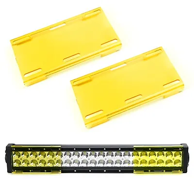 2pc 6  Bright Yellow Colored Double-Row LED Light Bar Lens Protective Covers • $9.89