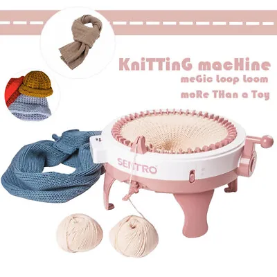 48 Needle Knitting Machine Round Hand Weaving Loom DIY Scarf Hat Kids Toy • £29.19