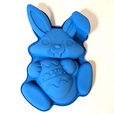 3D Rabbit Easter Bunny With Egg Silicone Mold Shape Cake Baking Tray Form • $20.17