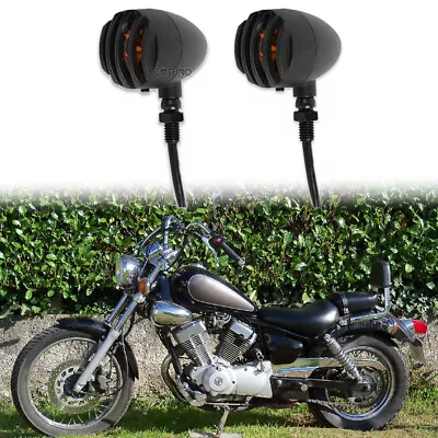 Motorcycle Amber Turn Signals Lights For Yamaha Virago 535 XV250 XV700 Vmax 1200 • $16.18