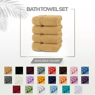 Luxury Bath Towels Pack Of 4 27x54 Inches Cotton Soft 600 GSM Utopia Towels • $39.84