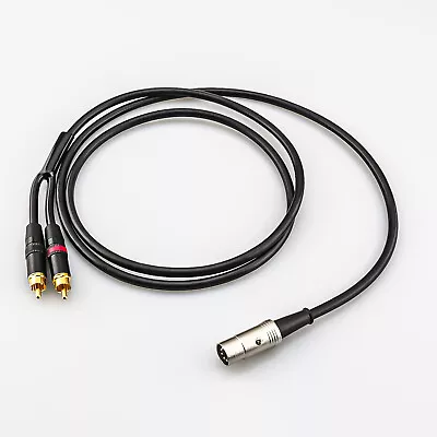 Preffair Aux Input 5 Pin Din To Dual Phono RCA Plug Cable For NAIM Quad Amps NEW • £28.19