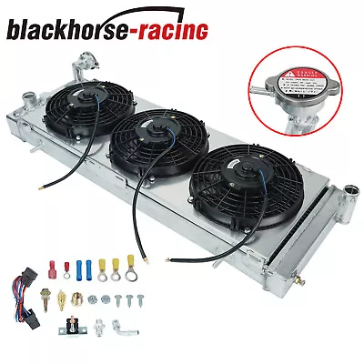 For 84-01 Jeep Cherokee XJ/Comanche 1 Row Aluminum Radiator+10  Shroud Fan+Relay • $130.99