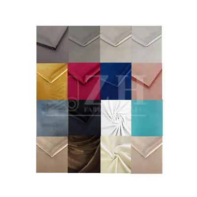 Plush Velvet Plain Upholstery Fabric Soft Cushions Beds Curtains Sofa 16 Colours • £37.95