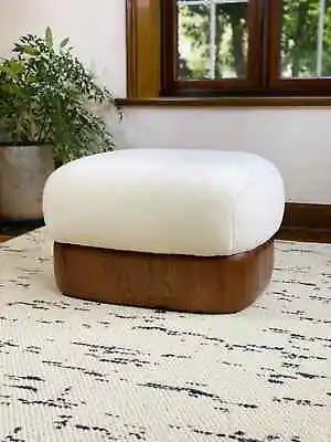 Custom Asymmetrical Curved Raphael Navot Sofa Couch Fireplace Ottoman Footman • $1250