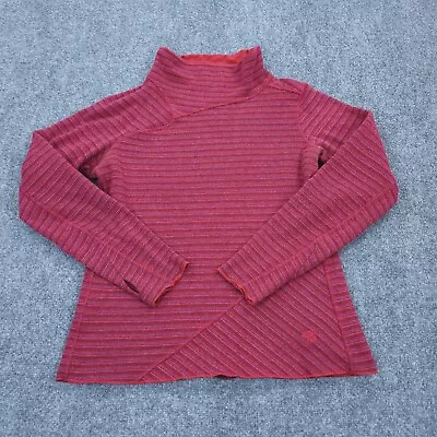 Mountain Hardwear Sweater Womens Medium Red Wool Blend Fleece Hike Climb Camp • $24.66