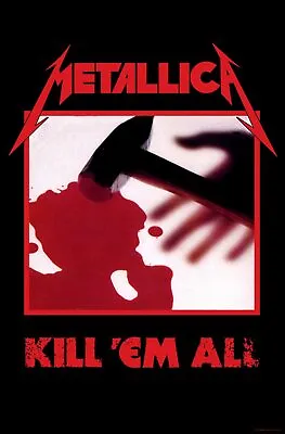 Metallica Kill Em All Fabric Poster Flag Premium Textile Wall Banner Official • $34.99