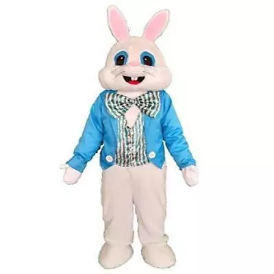 Blue Suit Easter Rabbit Mascot Costume Bunny Adult Easter Fancy Cosplay Costume • $82.49