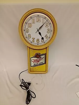 1988 Miller High Life Beer - Bar Lighted Sign Clock Vintage - Not Working • $20