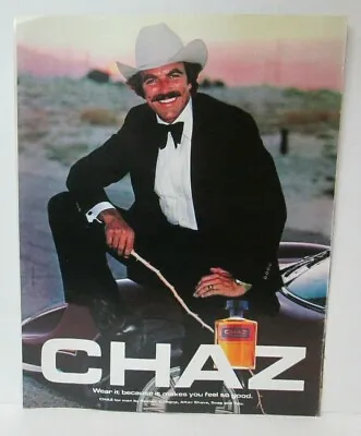 $7 • Buy TOM SELLECK CHAZ COLOGNE 1980's 10  X 13  Magazine Ad LM24