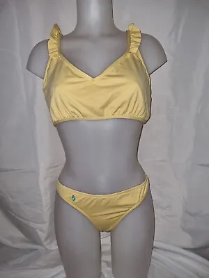 Gorgeous Yellow RALPH LAUREN POLO Bikini Top Bottom Set Size 14 • £40