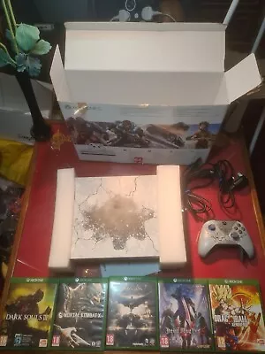 Microsoft Xbox One X 1tb Gears Of War Special Console Boxed Mega Bundle Vgc • £215