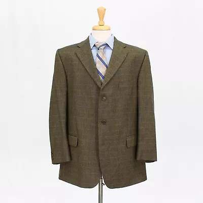 Magee 46R Brown Sport Coat Blazer Jacket Check 3B Wool • $74.99