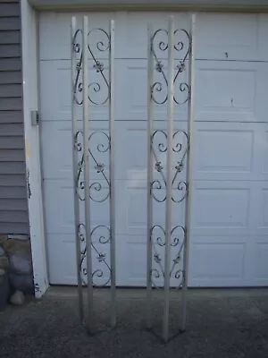 $205 • Buy Vtg Original MCM Aluminum Ornate Porch Supports Upright Corner Supports Set Of 2