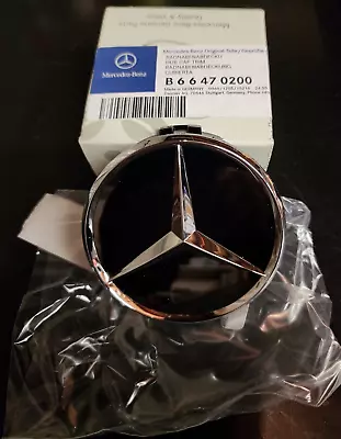 New Genuine Mercedes Benz Wheel Center Cap Black W/ Chrome OE 66470200 Original • $20.75