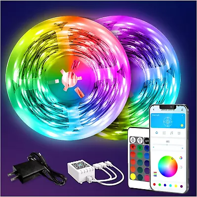 LED Strip Lights 130Ft (2 Rolls Of 65.6Ft) Color Changing Lights Strip For Bedro • $14.69