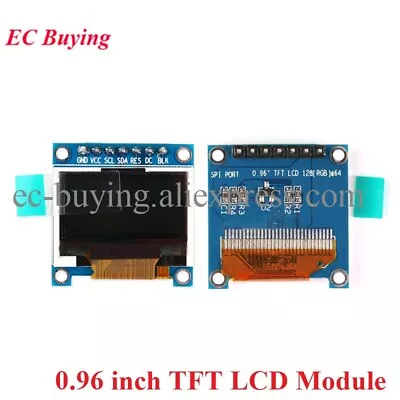0.96 Inch TFT LCD Module 128x64 LED Dispaly Screen Full Color ST7735 3.3V 7pin • $7.12