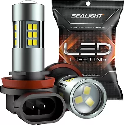 H11/H8/H16 LED Fog Light Bulbs 6000K Xenon White 360° Non-polarity Pack Of 2 • $12.95