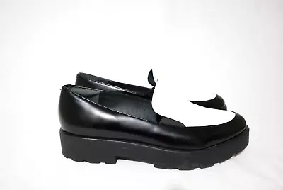 Wittner Size 9 Womens Black & White Leather Azalea Platform Non-Slip Oxfords • $45