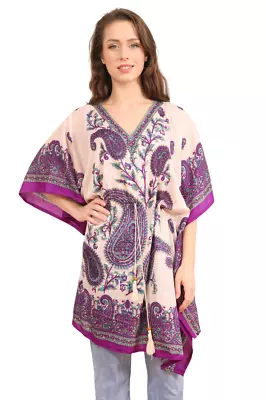 Womens Short Dress Kaftan Summer Floral Print Dress Ladies Summer Top Dress • £3.50