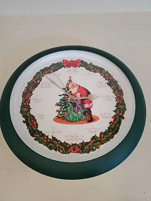 Vintage Feldstein Musical Christmas Carol Santa Clock 1999 Jerry Schurr. GM7 • $25