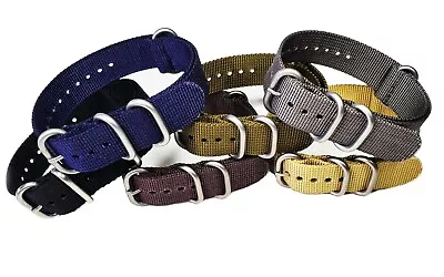 NATO G10 D-Ring Heavy Ballistic Nylon Strap UTC Dive Watch Band Satin Finish USA • $15.95