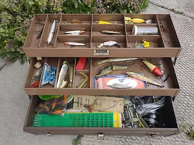 Vintage Kennedy Kits Fishing Tackle Box Full Of Salvage Baits And Tackle • $89.99